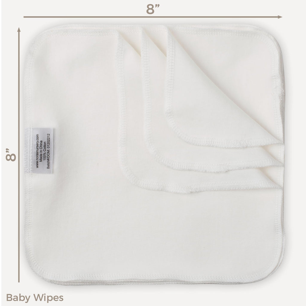 Portable Baby Changing Pad with Reusable Cotton Baby Wipes