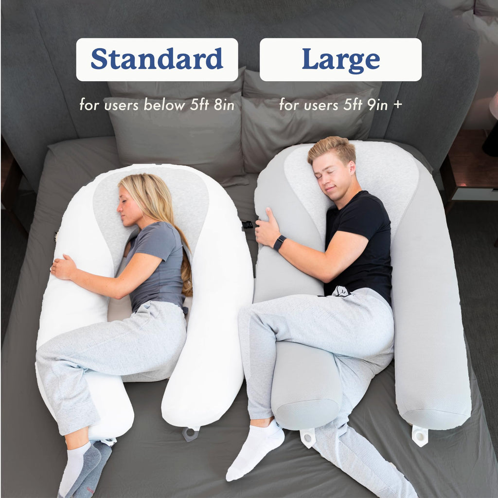 Cooling U-Shaped Maternity Body Pillow with Washable Cover