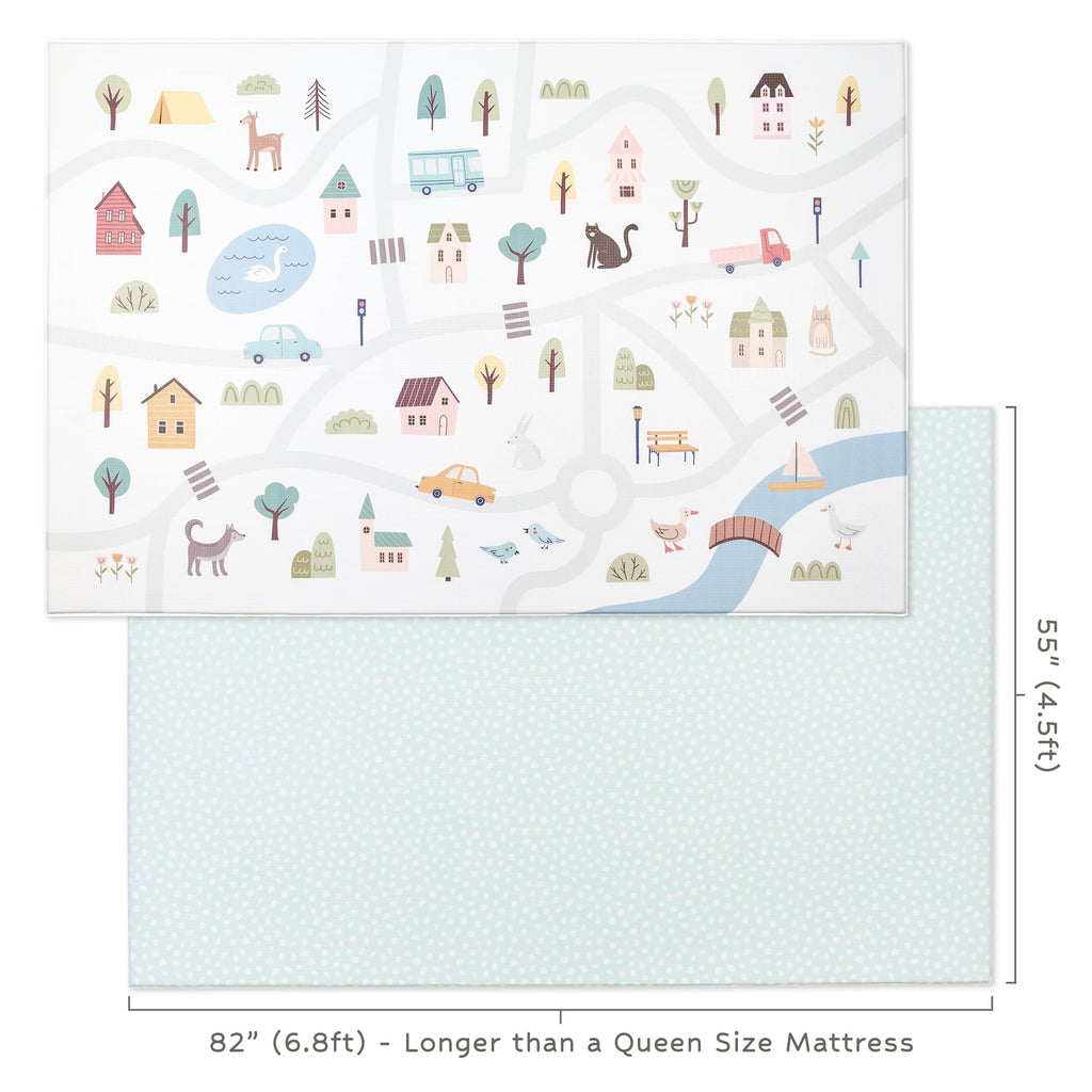 Reversible Waterproof Foam Baby Play Mat for Nursery & Playroom