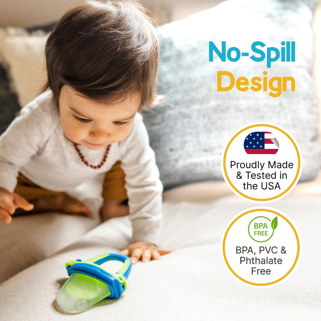 Fillable Silicone Baby Teether for Frozen Breast Milk & Purées