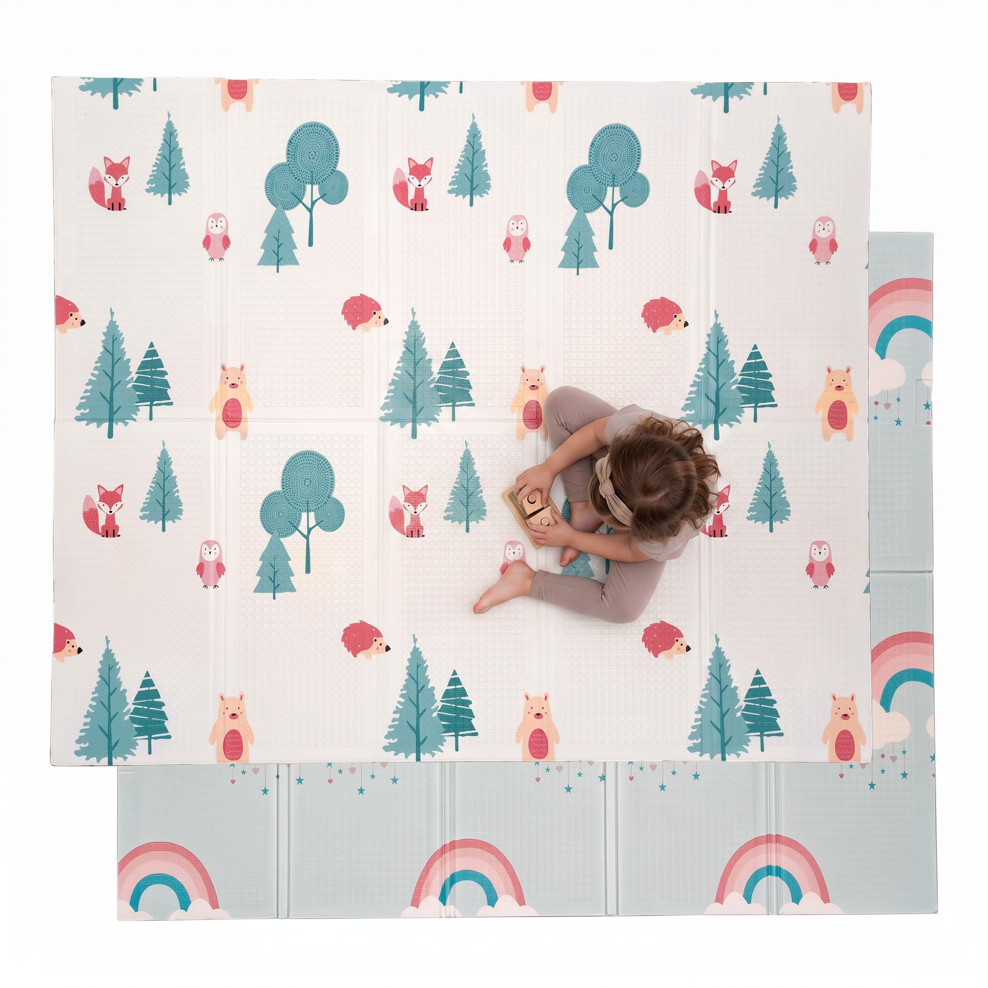 Foldable Waterproof Foam Baby Play Mat for Infants & Toddlers