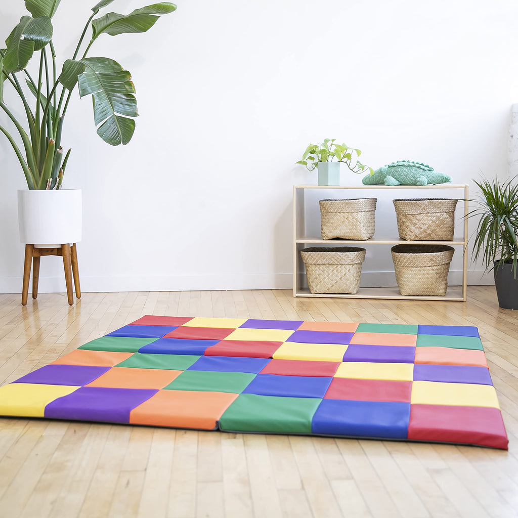 ECR4Kids SoftZone Patchwork Activity Mat, Folding