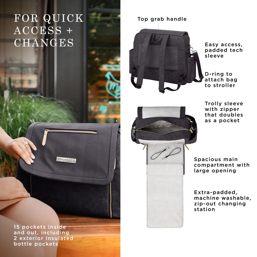 Deluxe Diaper Backpack with Spacious Baby Travel Storage