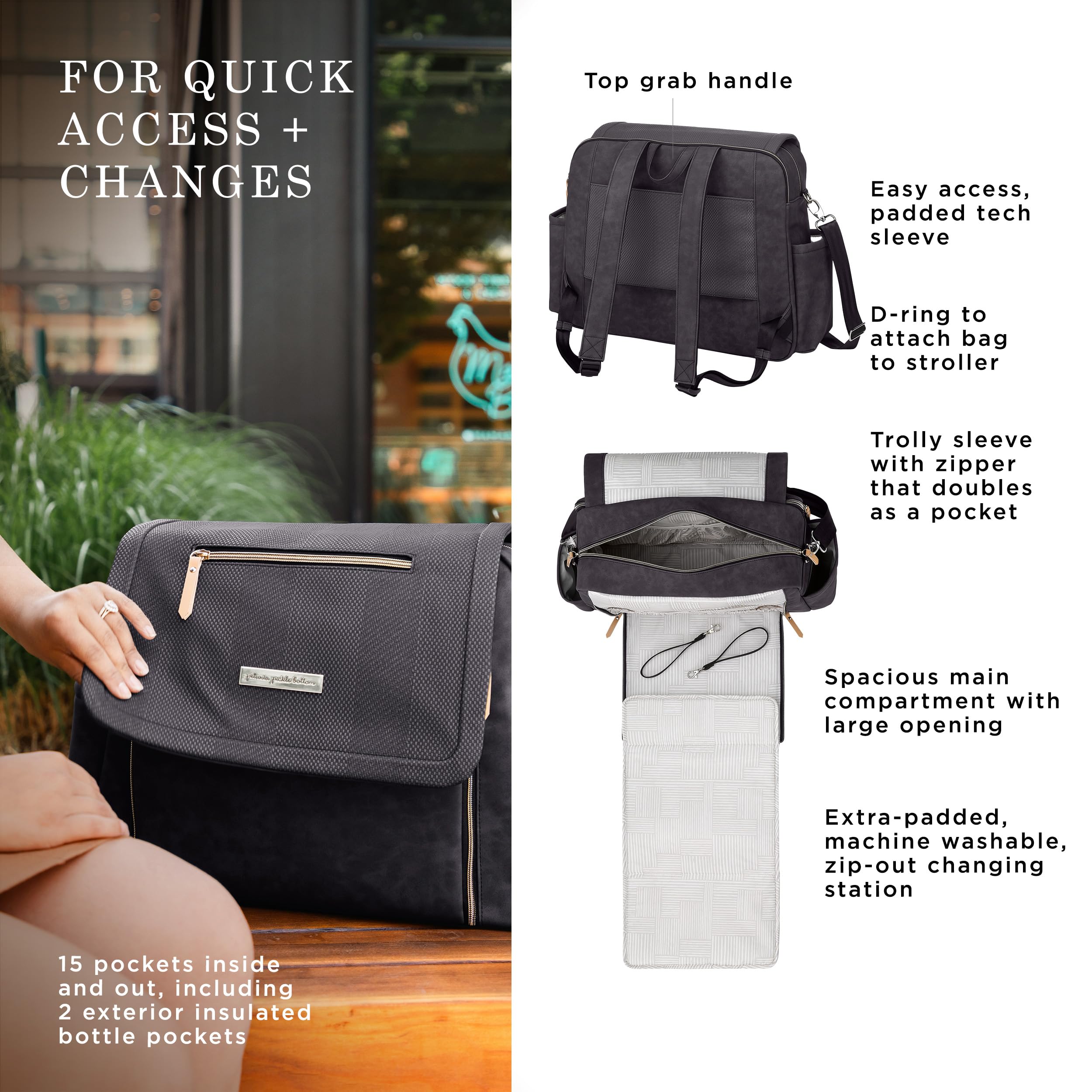 Deluxe Diaper Backpack with Spacious Baby Travel Storage