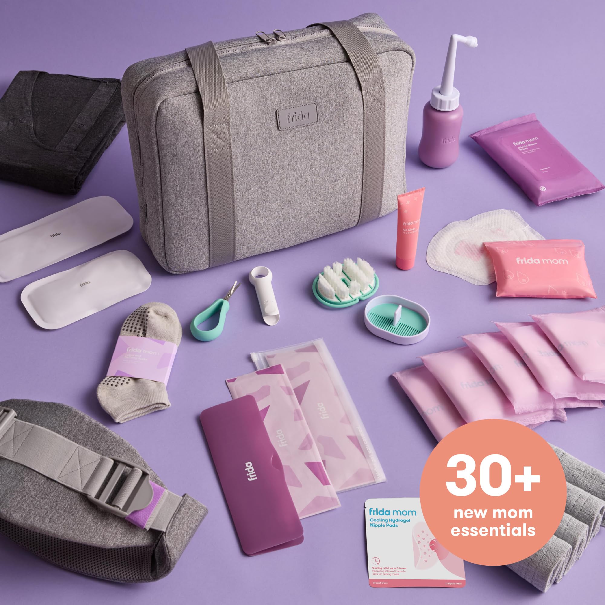 Frida Mom 30pc Pre-Packed Hosptial & Baby Essentials Travel Bag