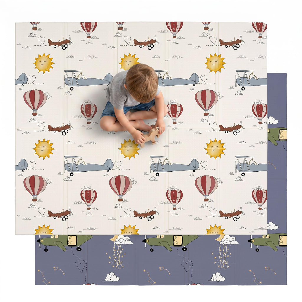 Foldable Waterproof Foam Baby Play Mat for Infants & Toddlers