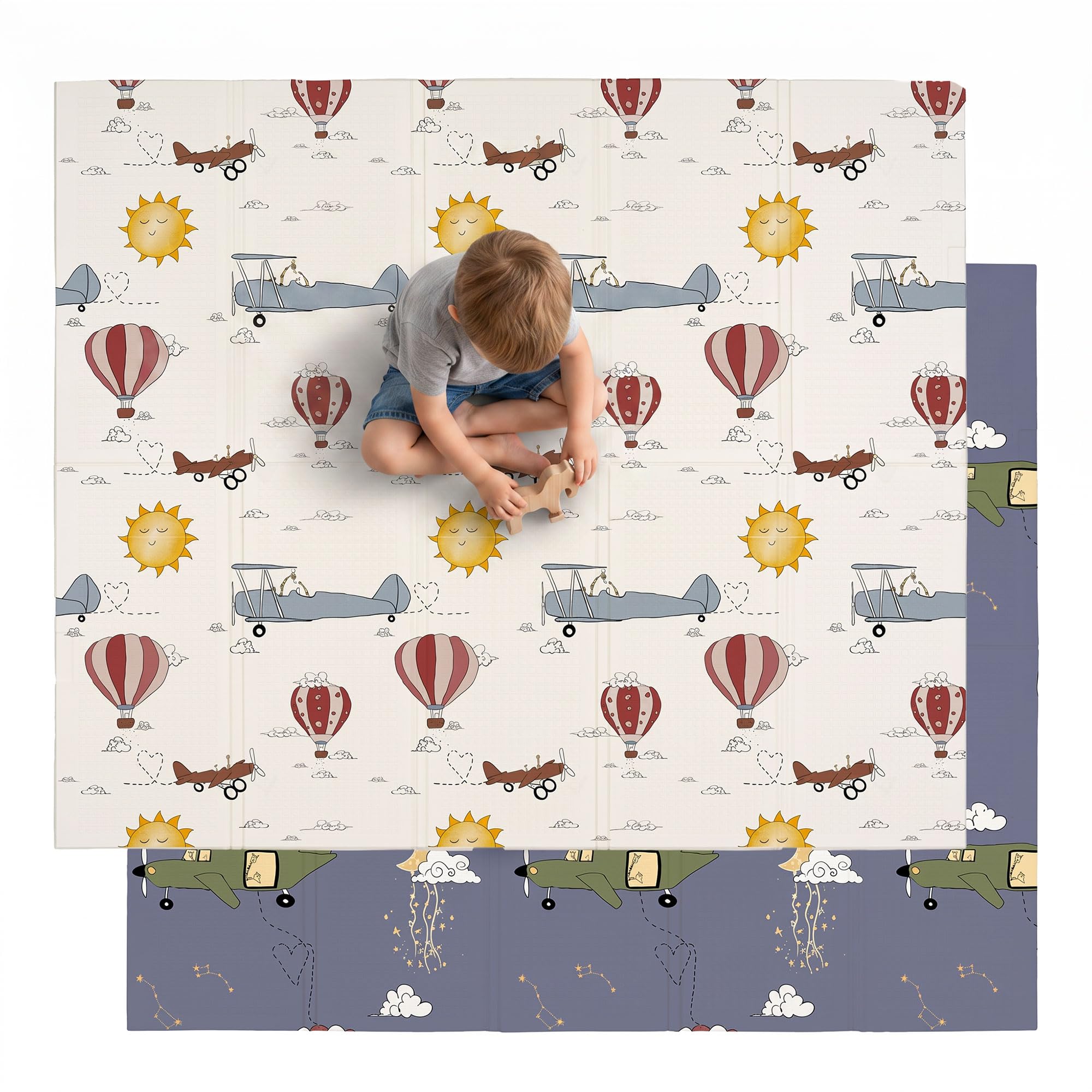 Foldable Waterproof Foam Baby Play Mat for Infants & Toddlers