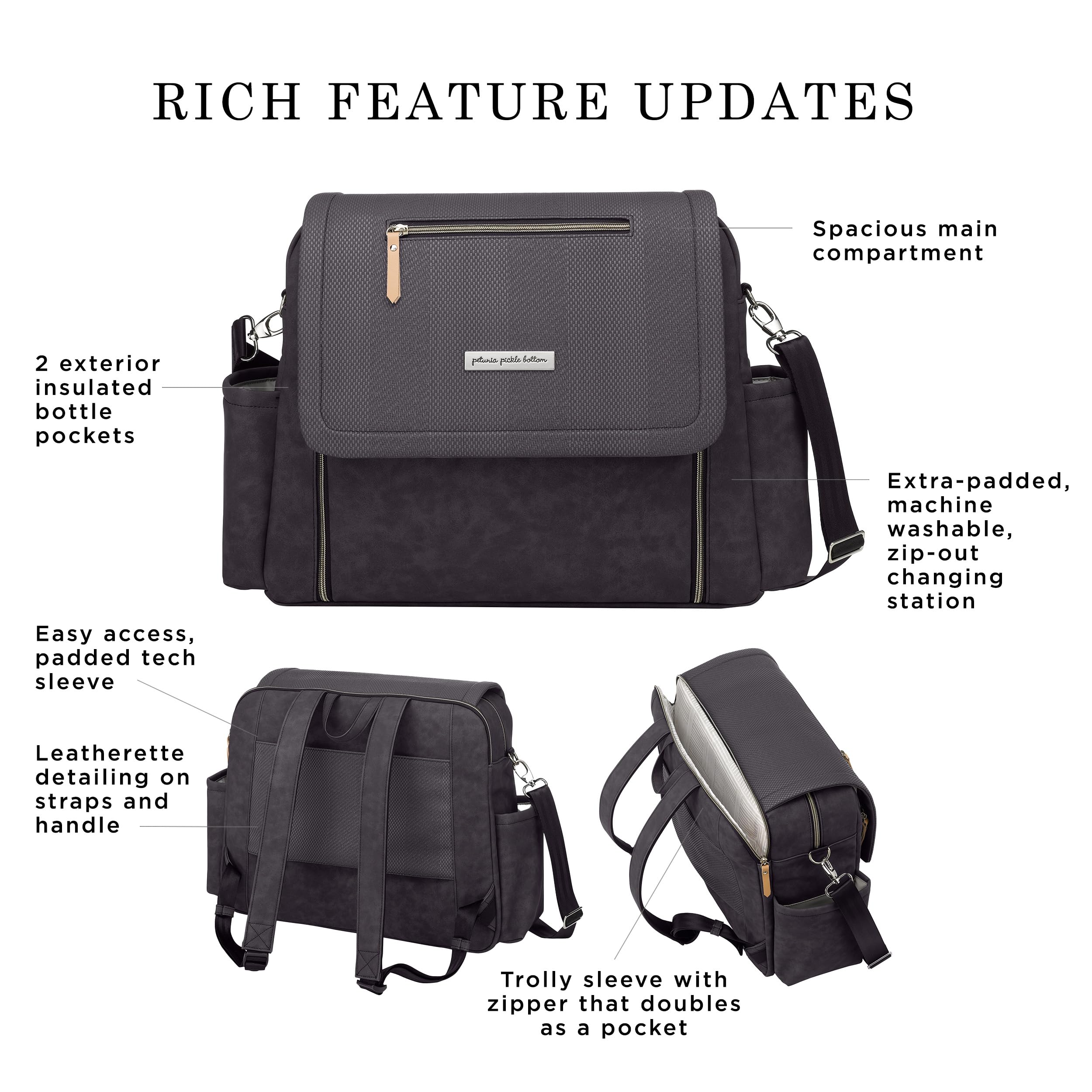 Deluxe Diaper Backpack with Spacious Baby Travel Storage