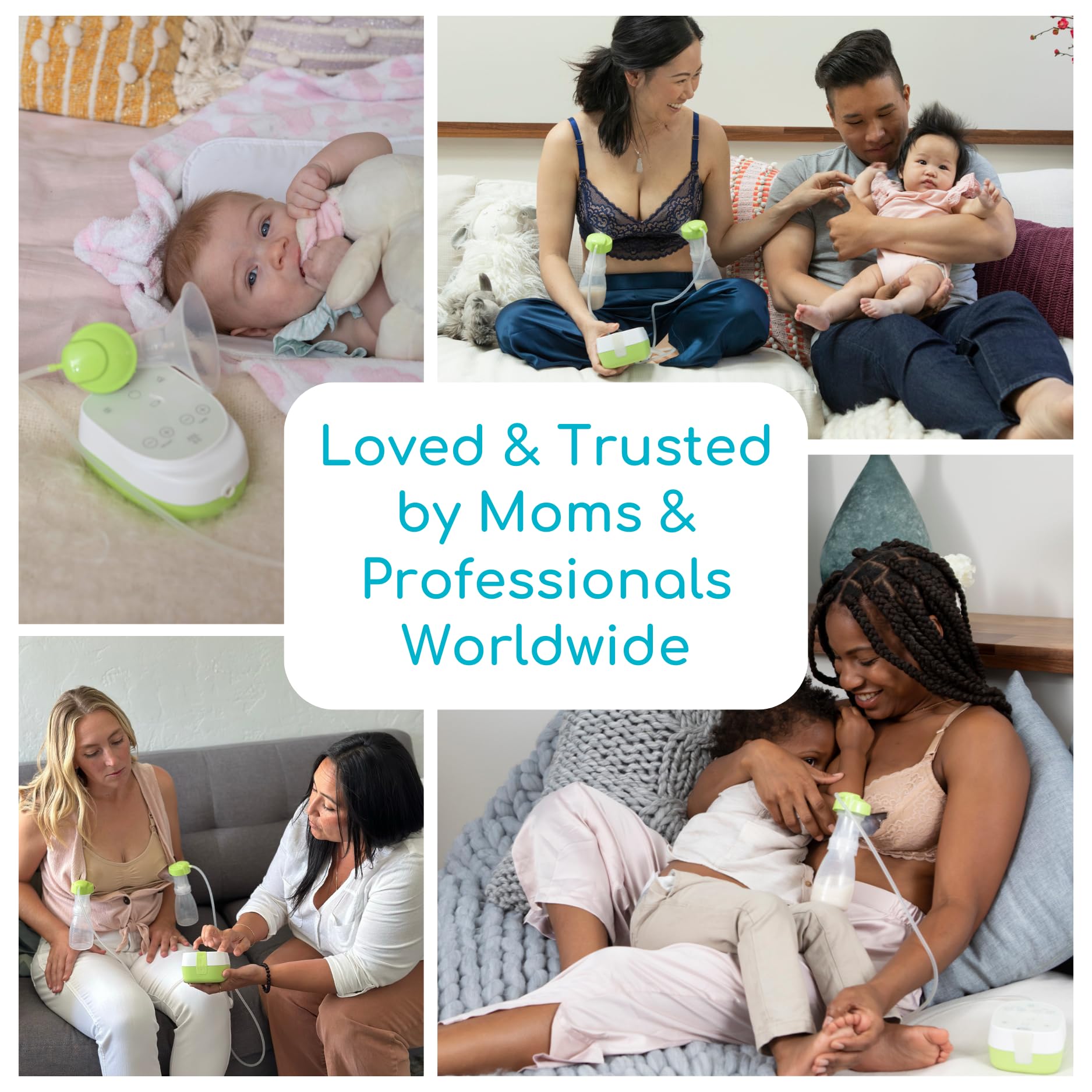 Double Electric Breast Pump with Rechargeable Cordless Design
