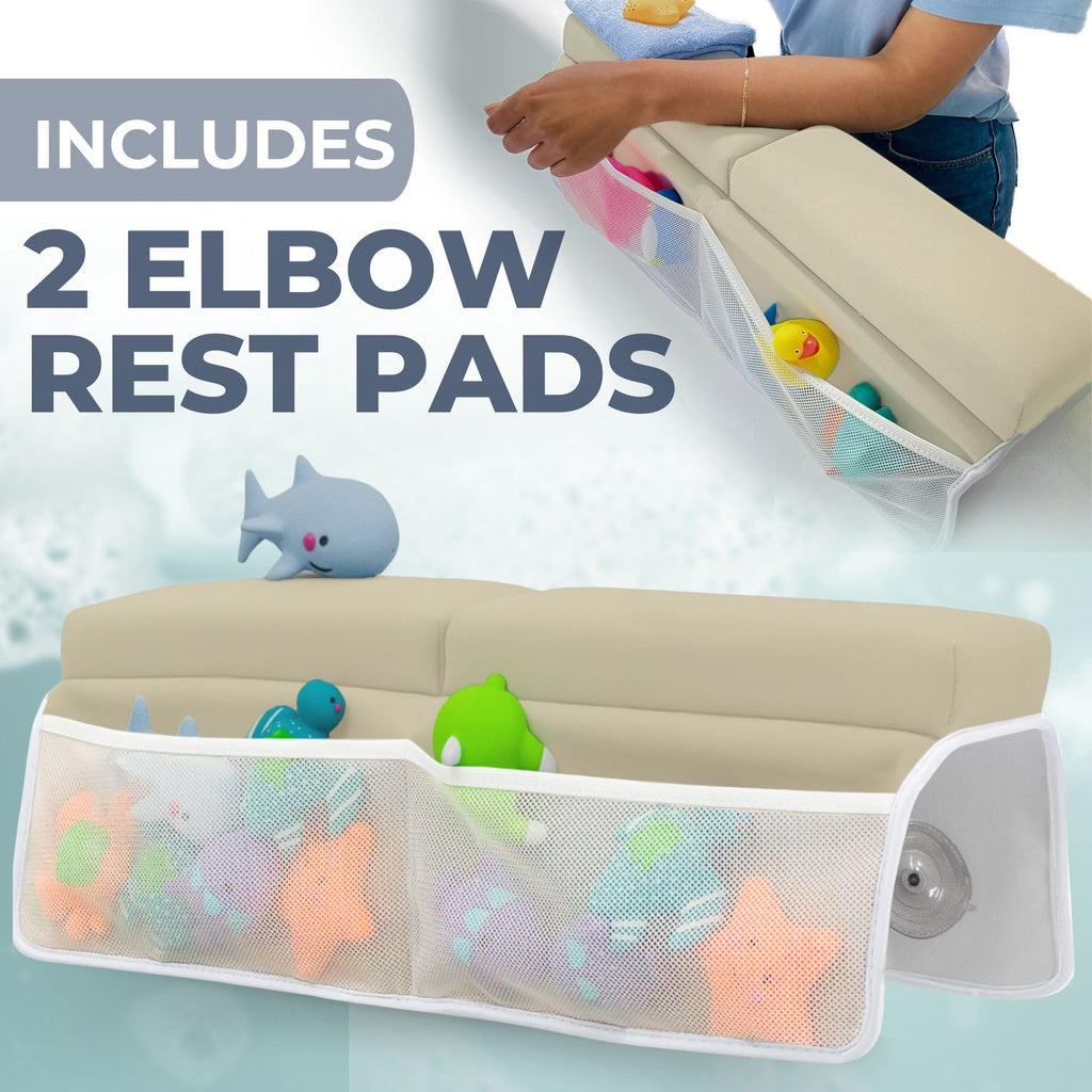 Baby Bath Kneeler & Diaper Caddy Bundle with Changing Pad