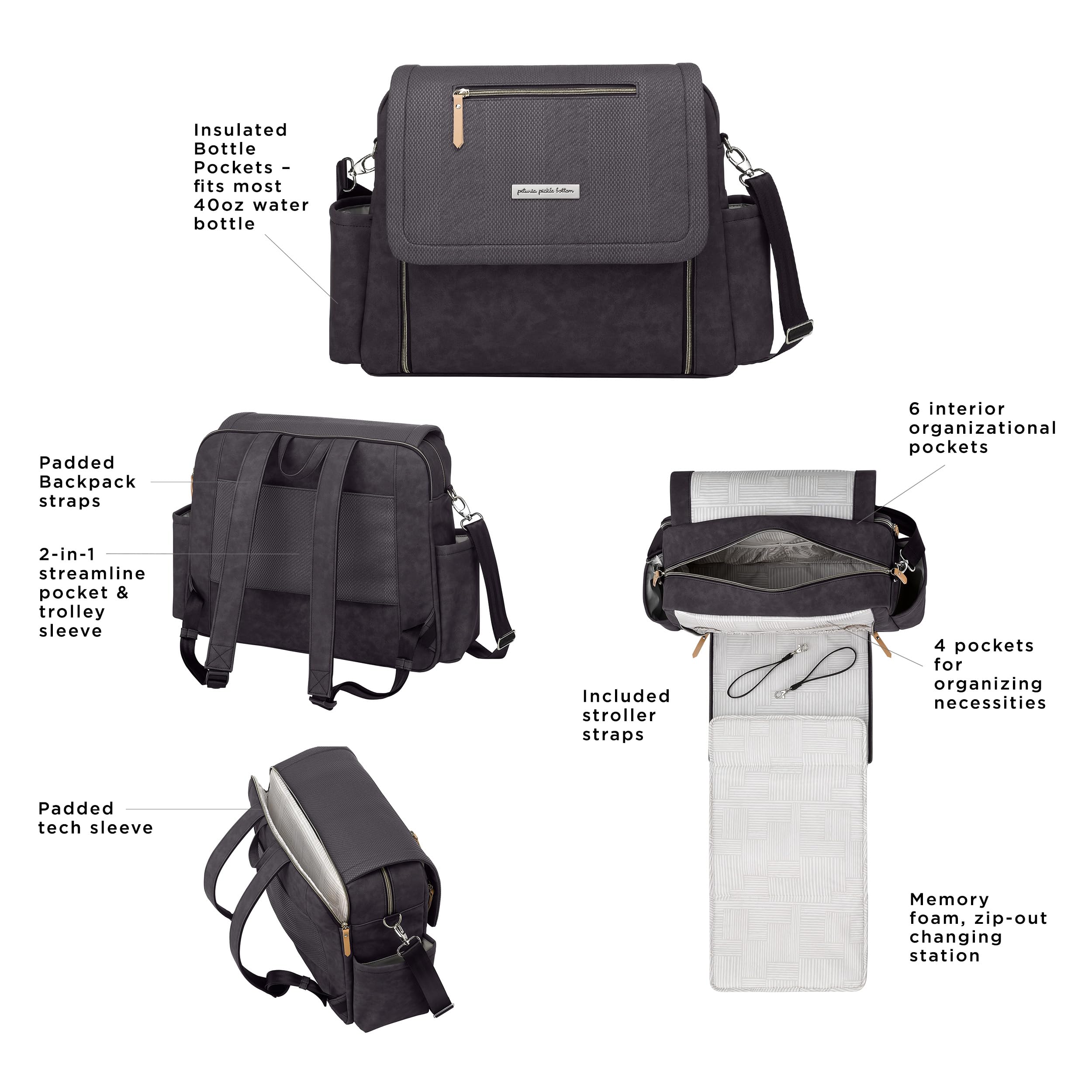 Deluxe Diaper Backpack with Spacious Baby Travel Storage