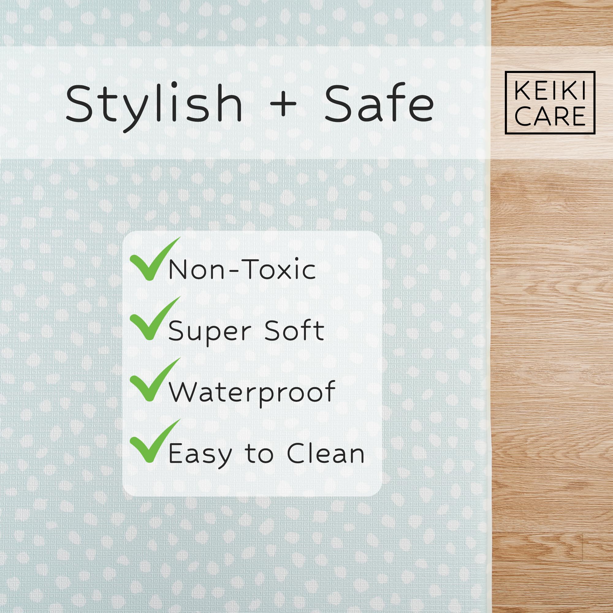 Reversible Waterproof Foam Baby Play Mat for Nursery & Playroom