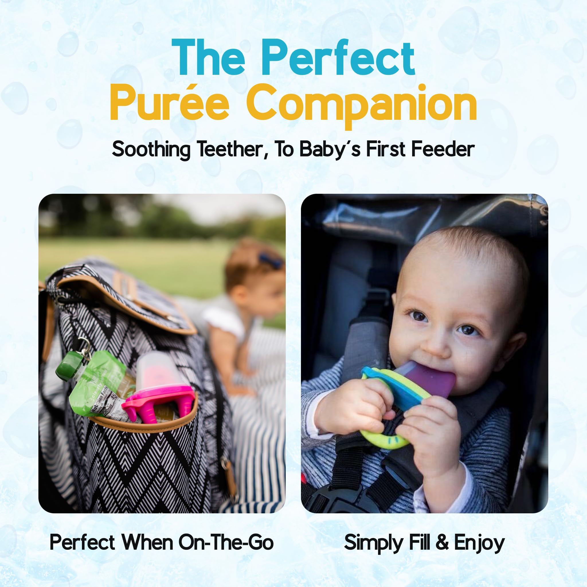 Fillable Silicone Baby Teether for Frozen Breast Milk & Purées