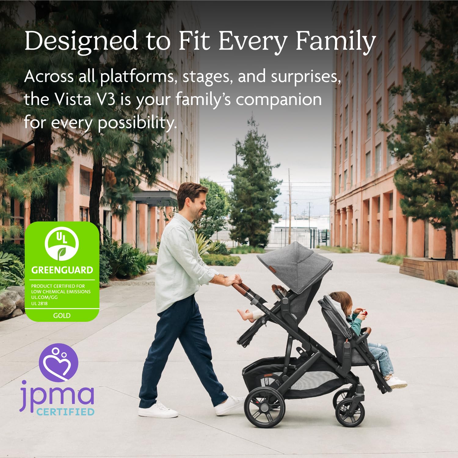 Convertible Single-to-Double Baby Stroller with Rumble Seat Bundle