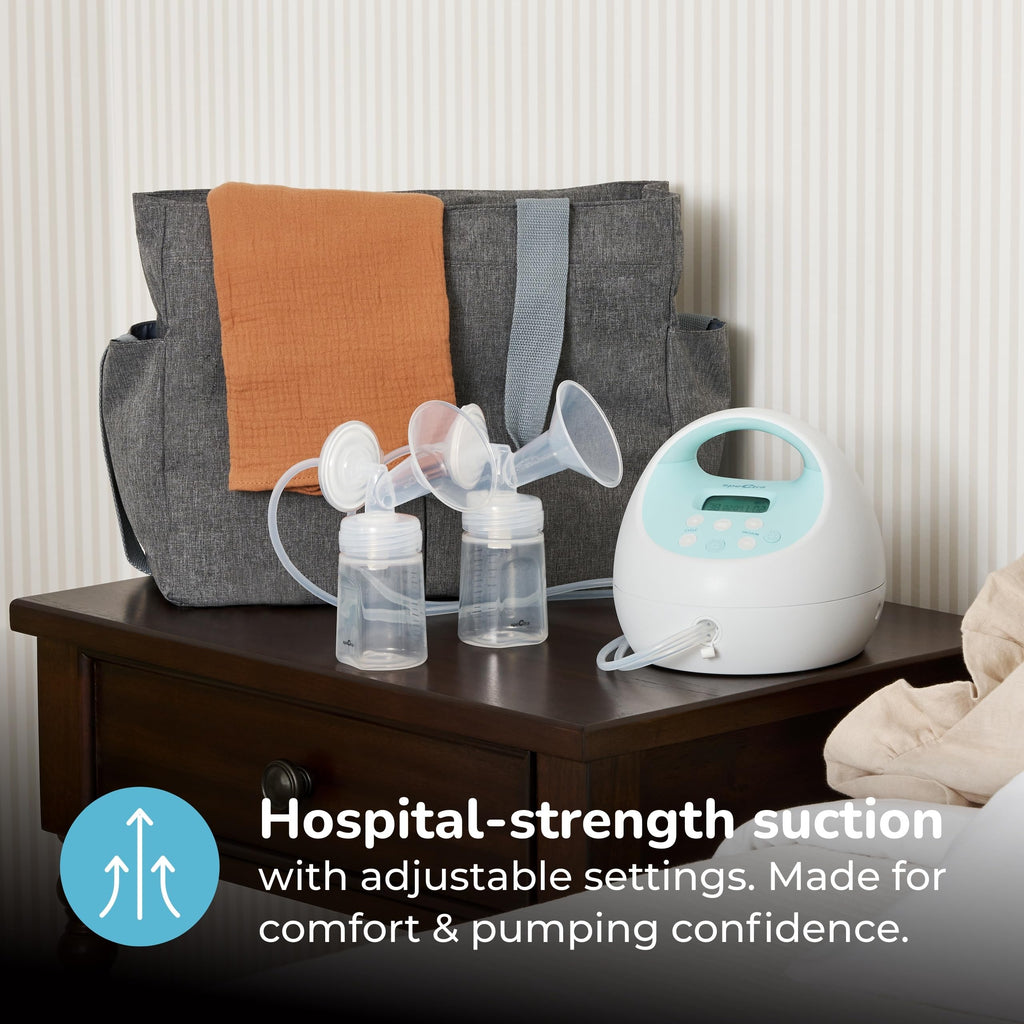 Portable Rechargeable Electric Breast Pump with Tote Bag & Accessory Kit 28 mm