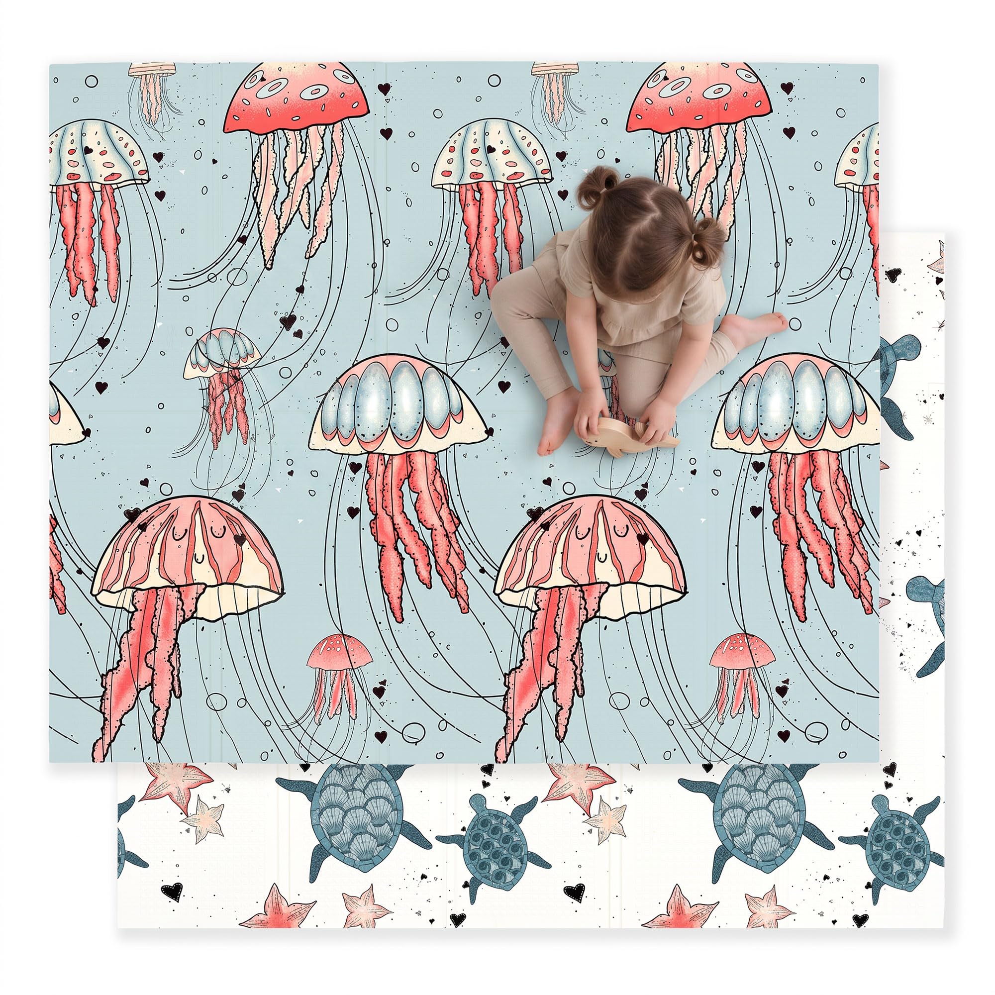 Foldable Waterproof Foam Baby Play Mat for Infants & Toddlers