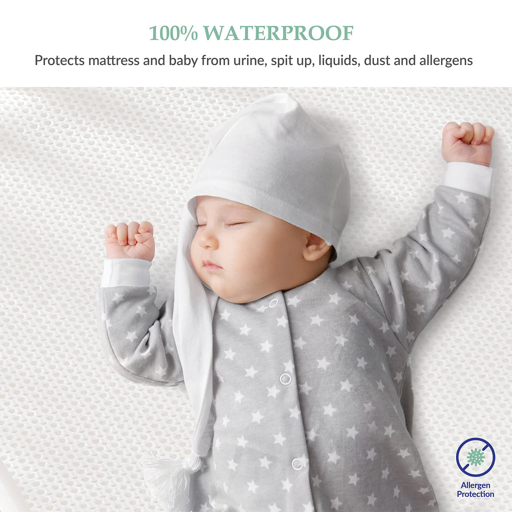 Waterproof Hypoallergenic Crib Mattress Protector for Babies & Toddlers