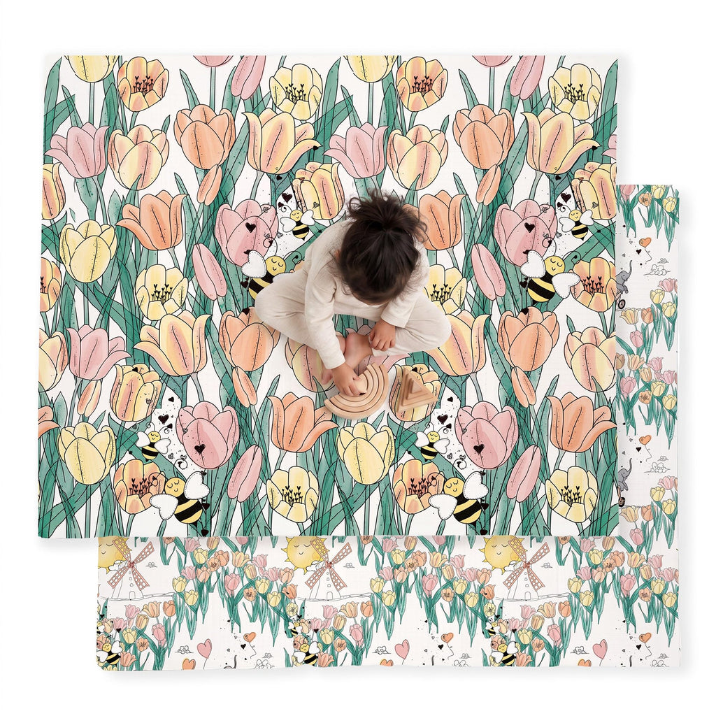 Foldable Waterproof Foam Baby Play Mat for Infants & Toddlers
