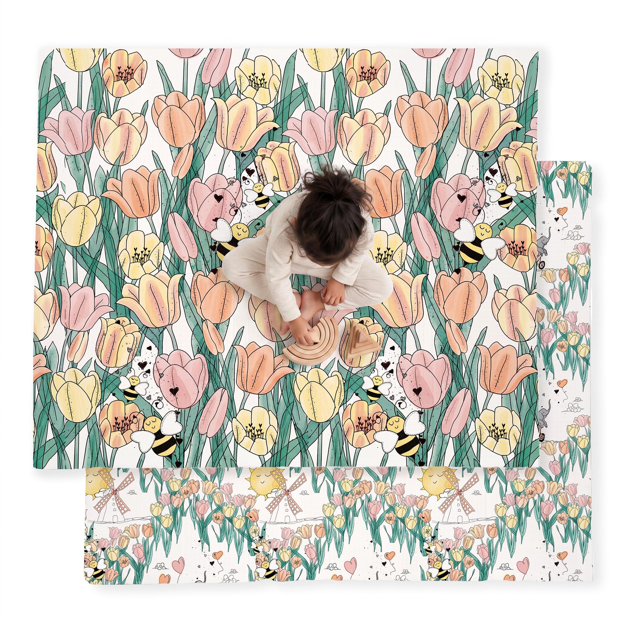 Foldable Waterproof Foam Baby Play Mat for Infants & Toddlers