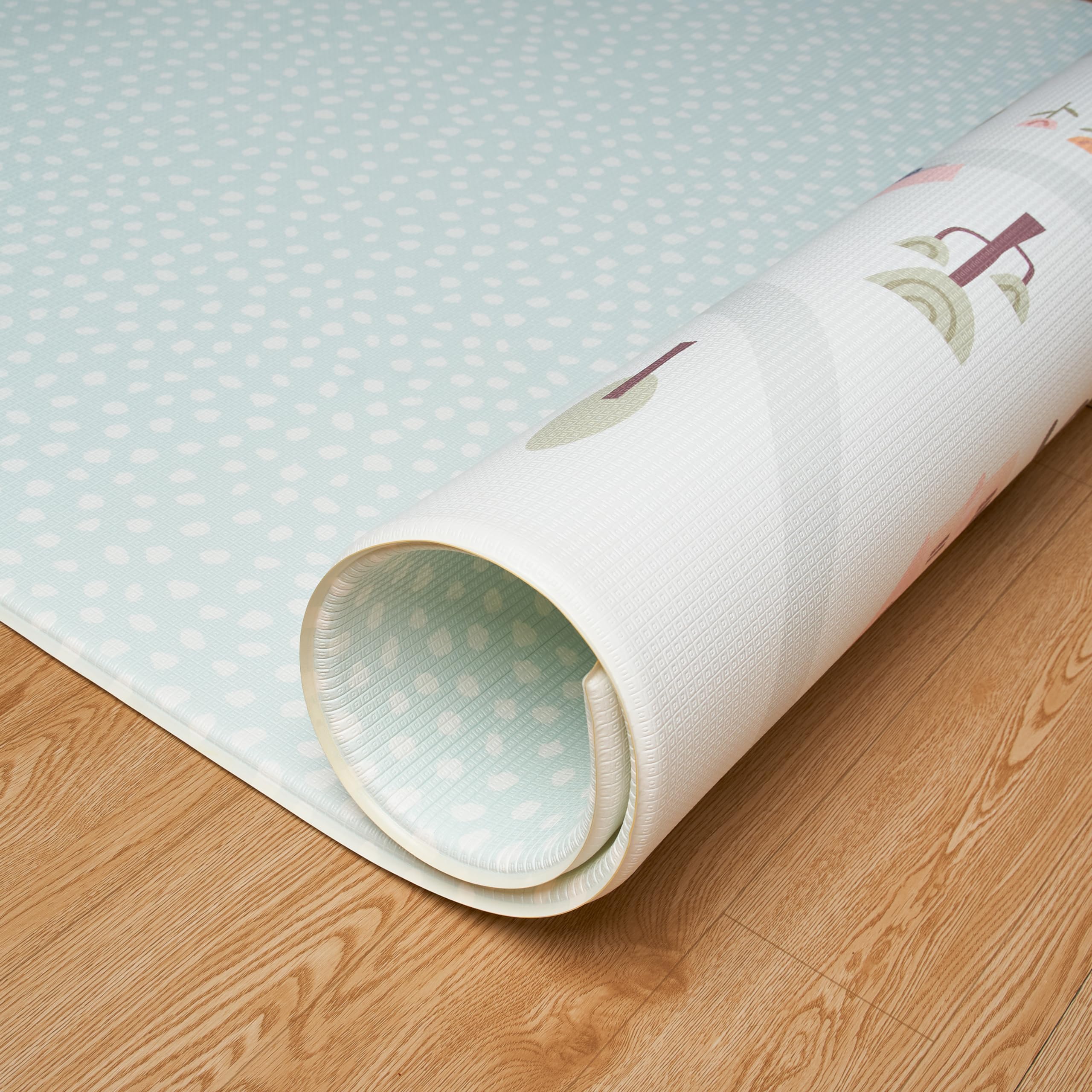 Reversible Waterproof Foam Baby Play Mat for Nursery & Playroom